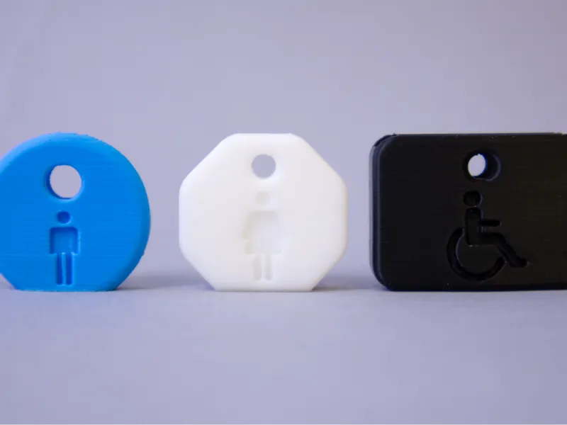 Restroom Key Covers/Cases - Square/Round/Octagonal