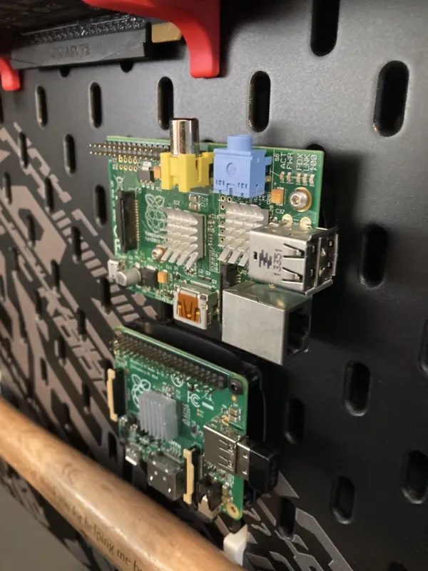 Skadis Raspberry Pi holder