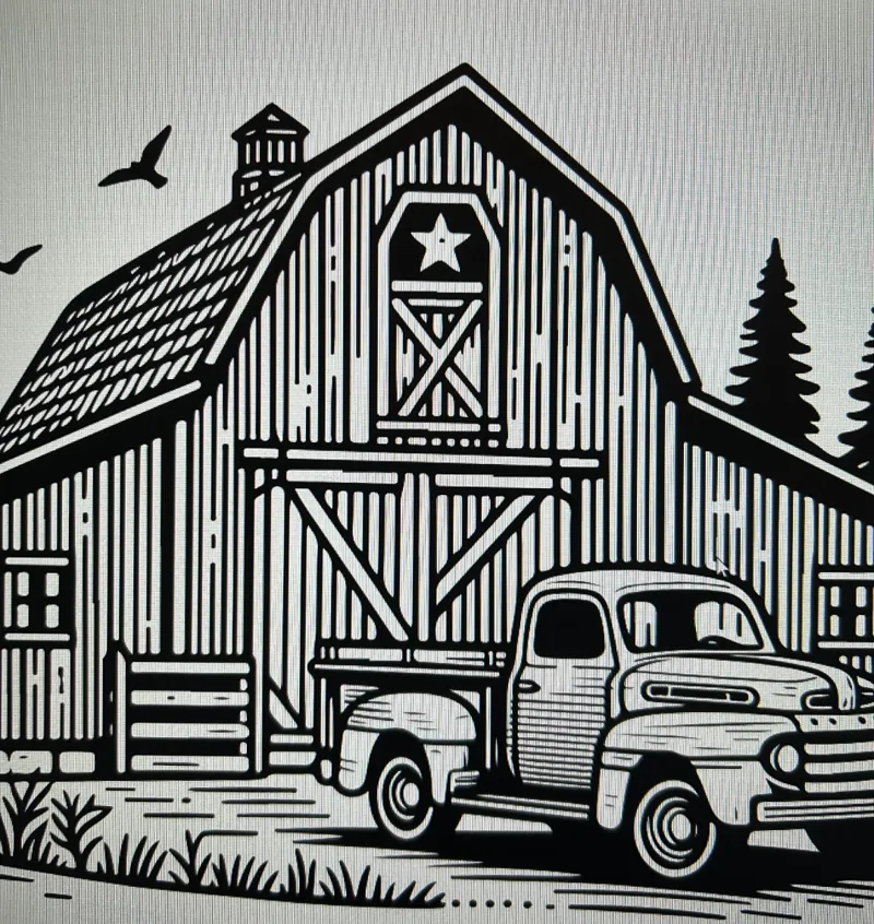 Barn Plotter/Laser Image
