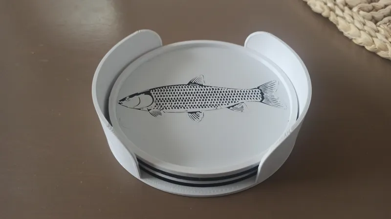 Coaster Grass Carp ( Podtácek Amur) with stand