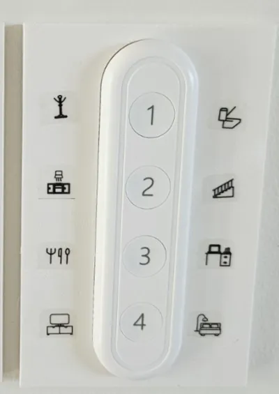 Four button switch frame