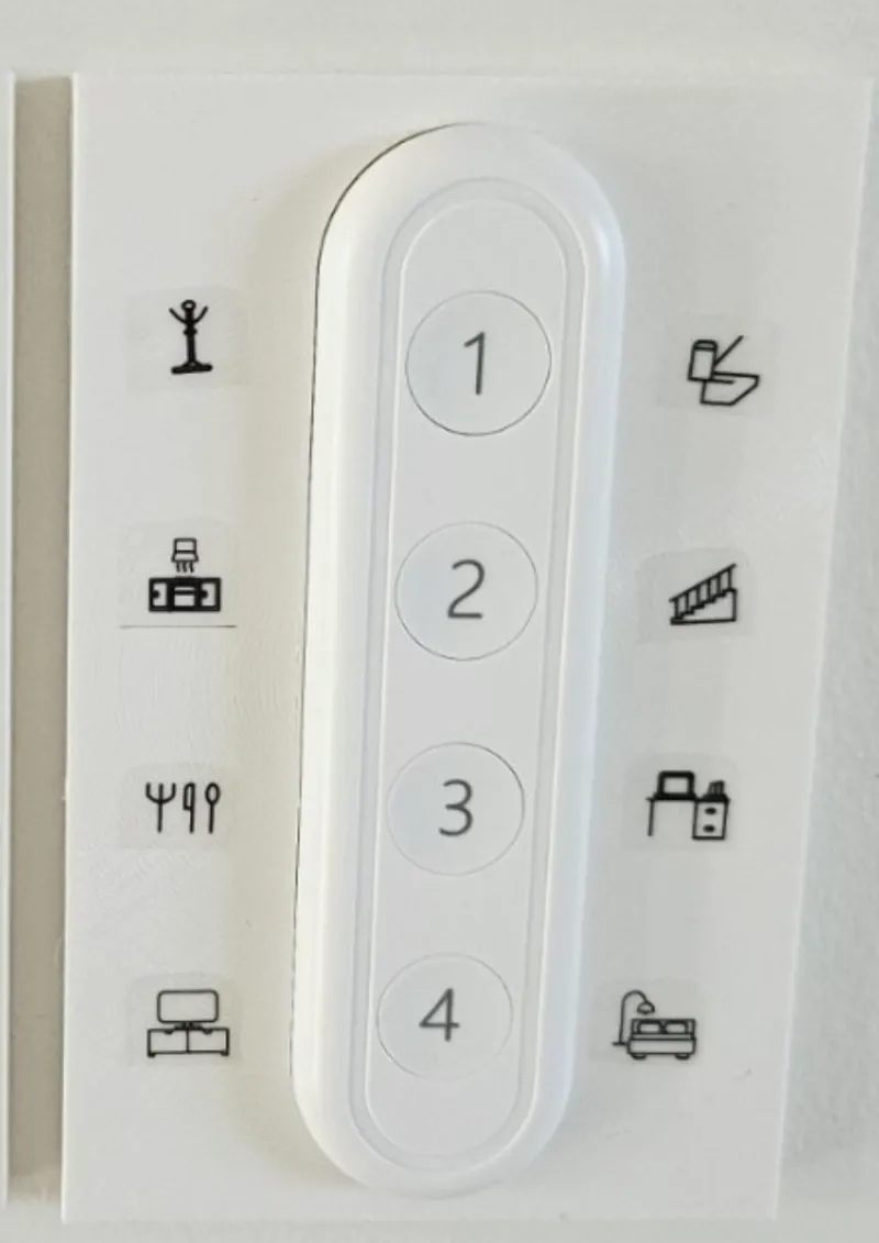 Four button switch frame