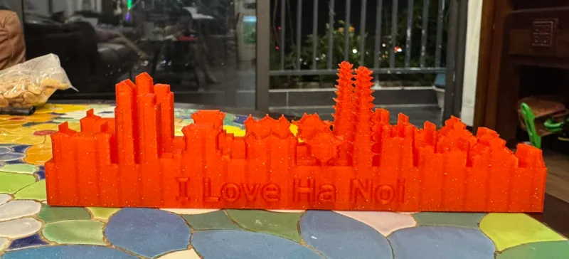 Laptop Stand Ha Noi city Skyline - VietNam