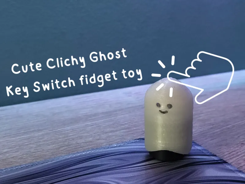 Cute Clichy Ghost / Key Switch fidget toy