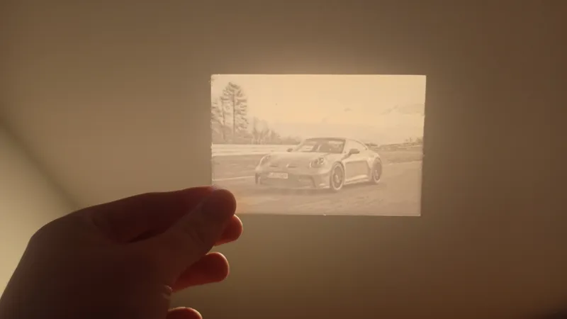 Porsche 911 GT3 (992) lithophane