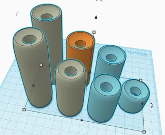 Various Sized Airsoft Mock Suppressors