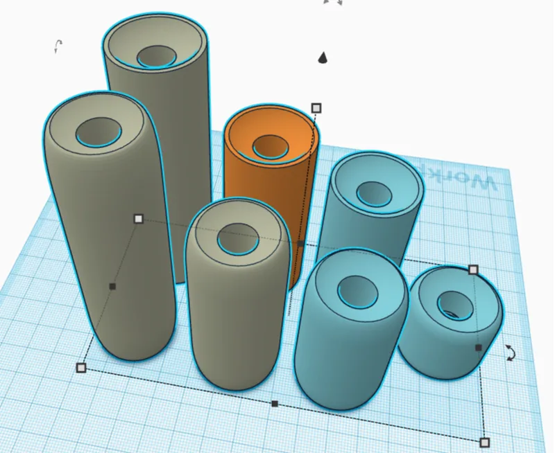 Various Sized Airsoft Mock Suppressors