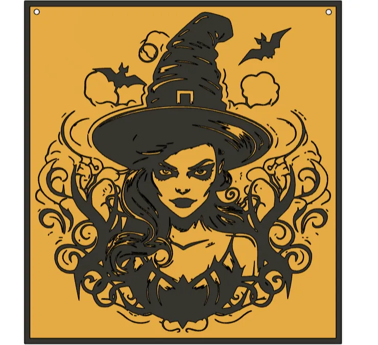 Quadro decorativo ´´BRUXA´´ 