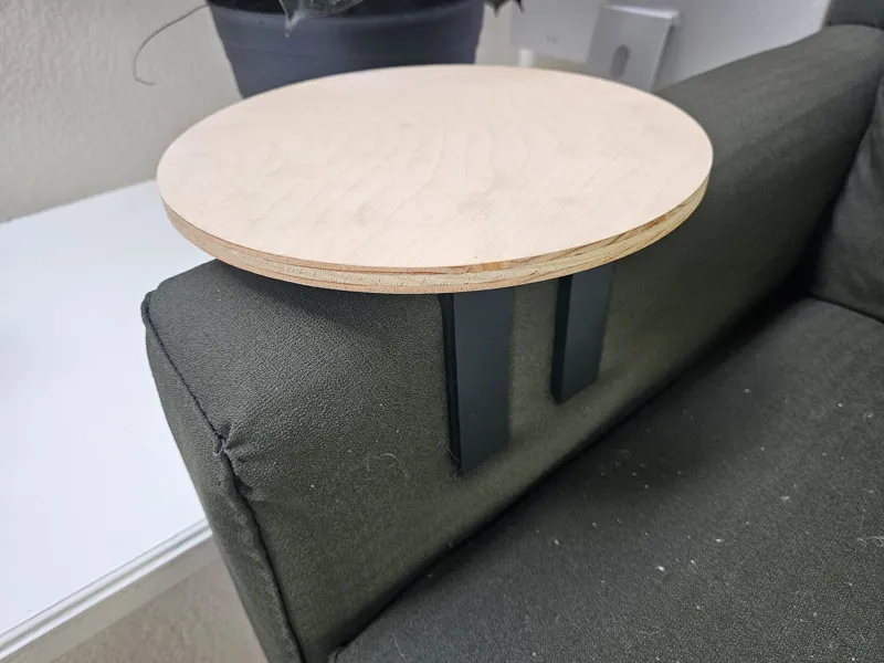 Slide-On Sofa Armrest Table