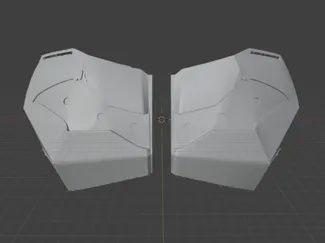 The Batman Chest Piece Split in Half