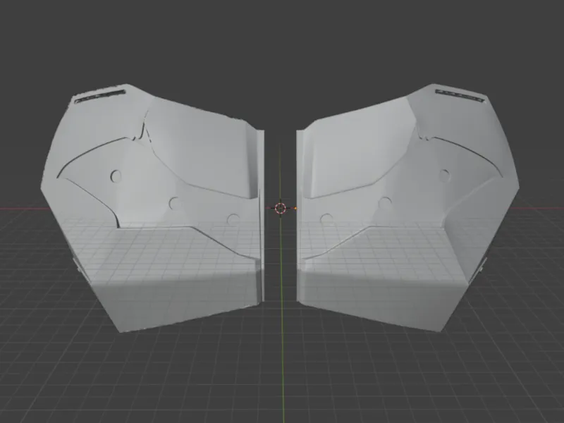 The Batman Chest Piece Split in Half
