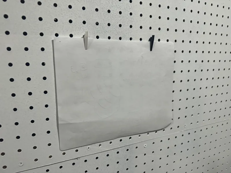Peg Board Paper Clip Holder