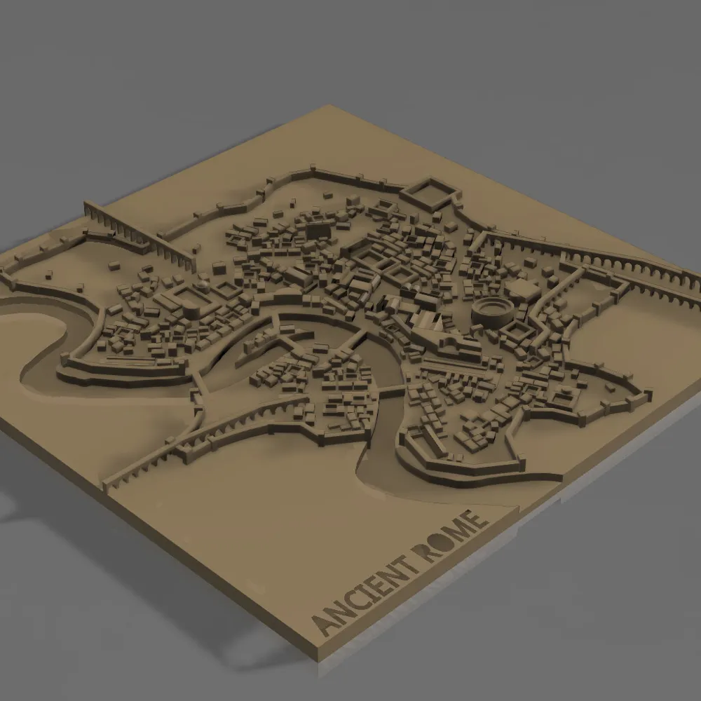 1:7500 Scale Map of Ancient Rome by The Philosopher - MakerWorld