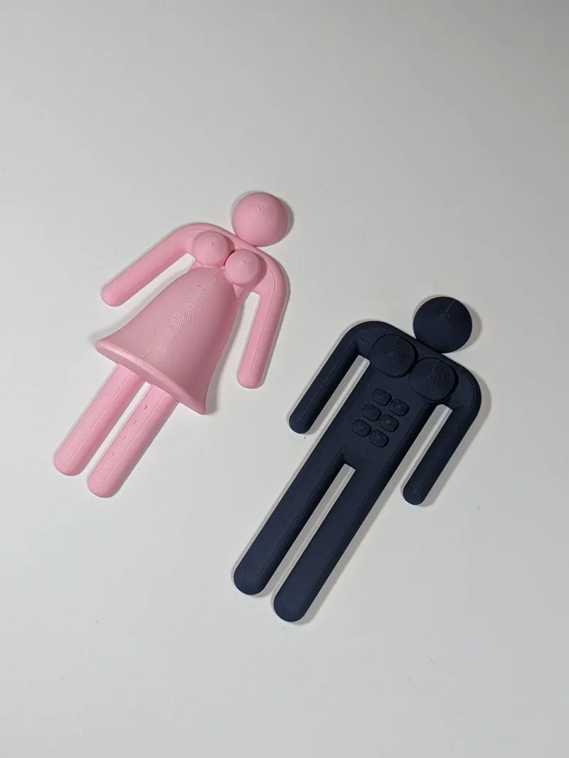 TOILET SIGN 3D SET