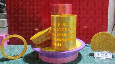 旋转万年历收纳盒 Rotating perpetual calendar storage box