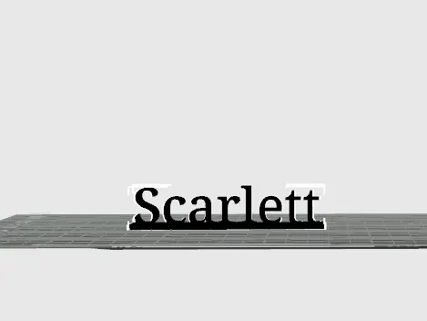 Scarlett name plate 