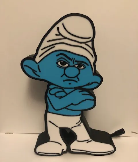 grumpy smurf lightbox