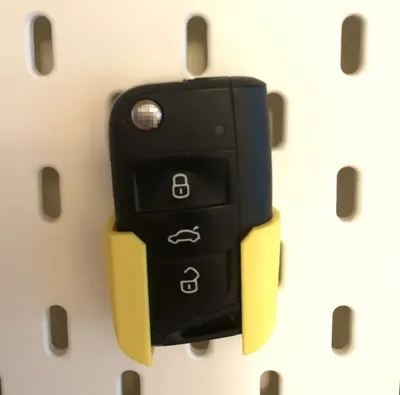 Car key holder base suitable for IKEA pegboard