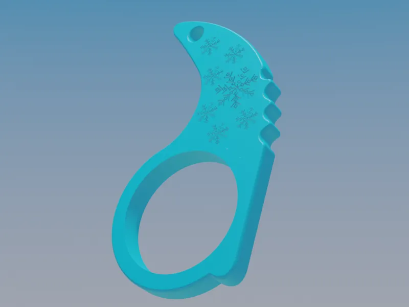 Snowflakes Keyrambit Keychain