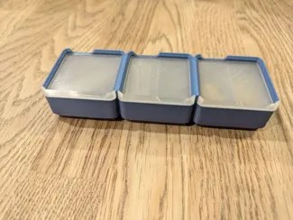 Gridfinity bins with lids 1x3 remix