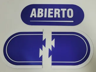 Letrero ABIERTO / CERRADO