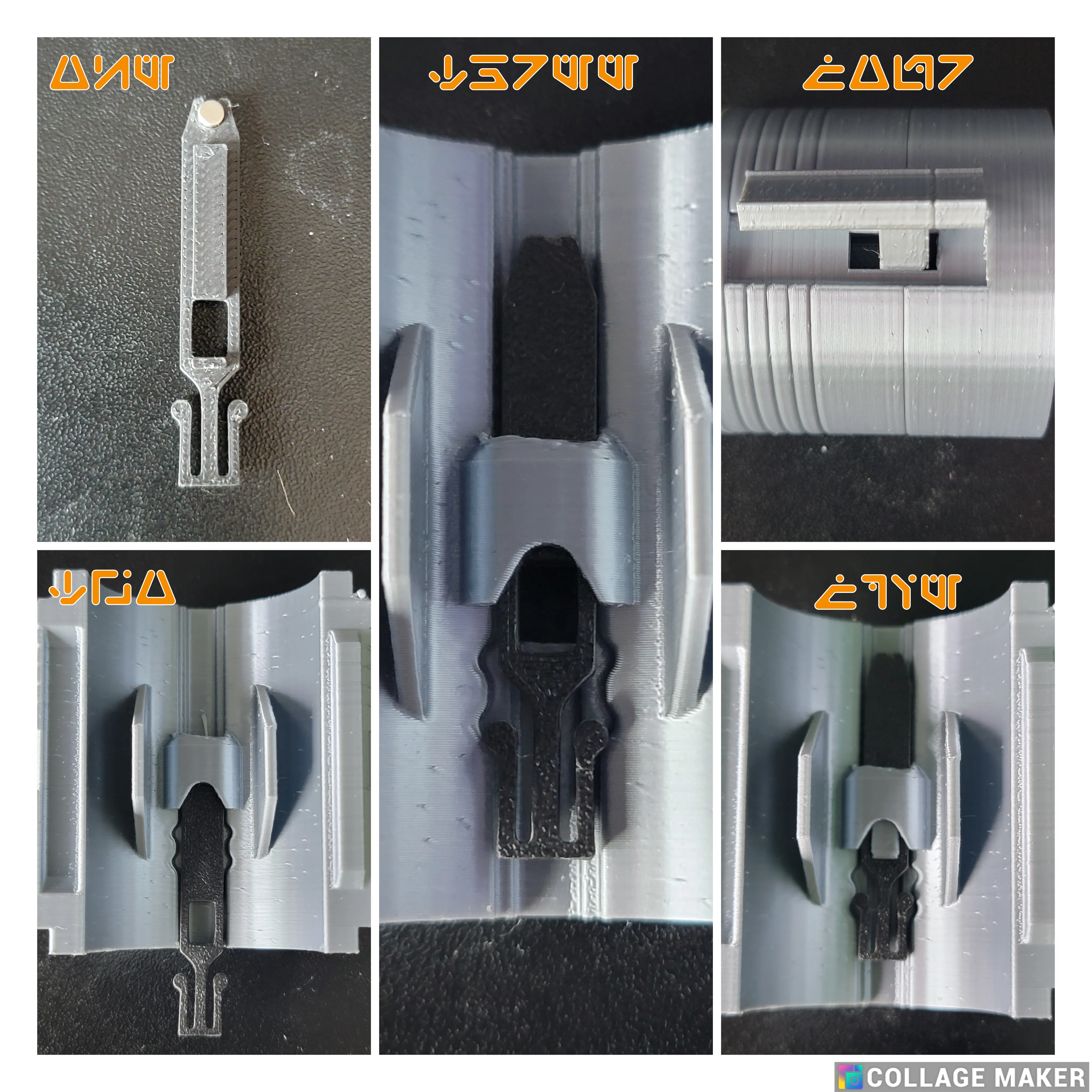 The five steps to insert the switch mechanism into the front switch plate.