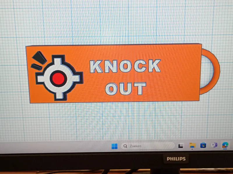 knock out brawl stars keychain 