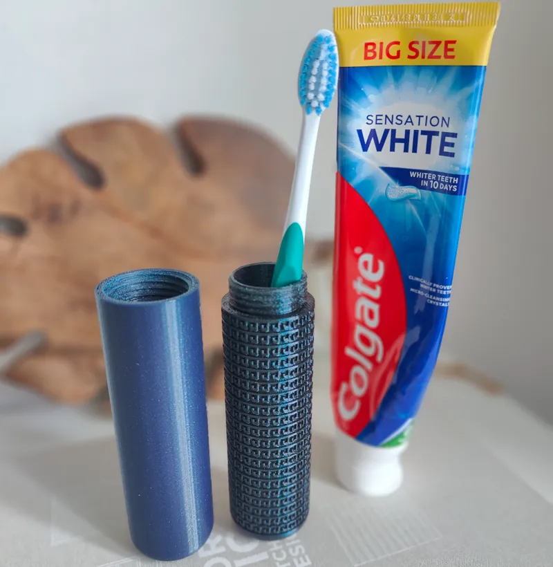 Portable Toothbrush Case - Antique pattern