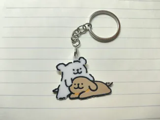 线条小狗（Maltese） 贴贴 钥匙扣 