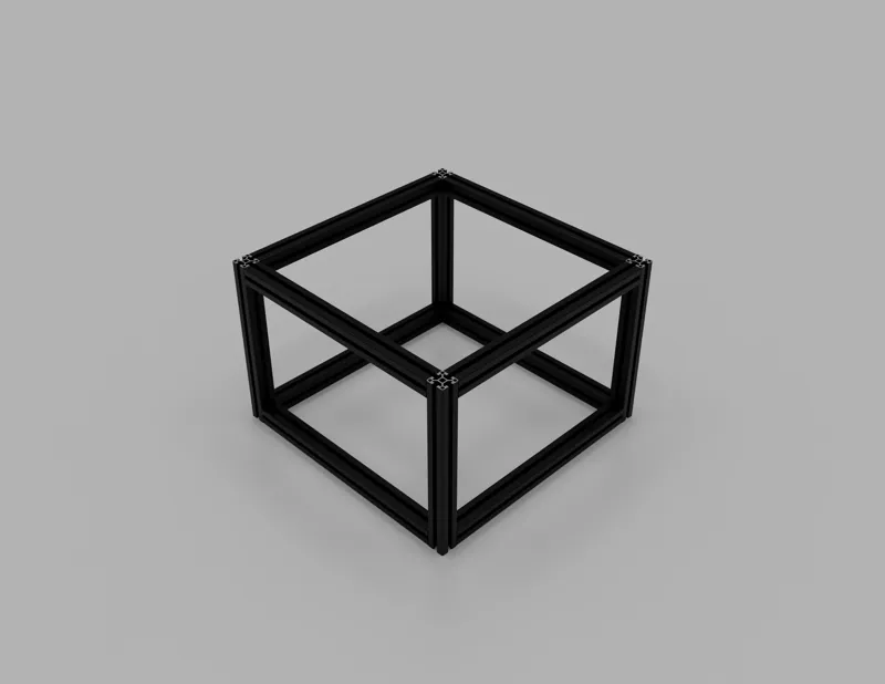 Aluminum profile simple frame parametric