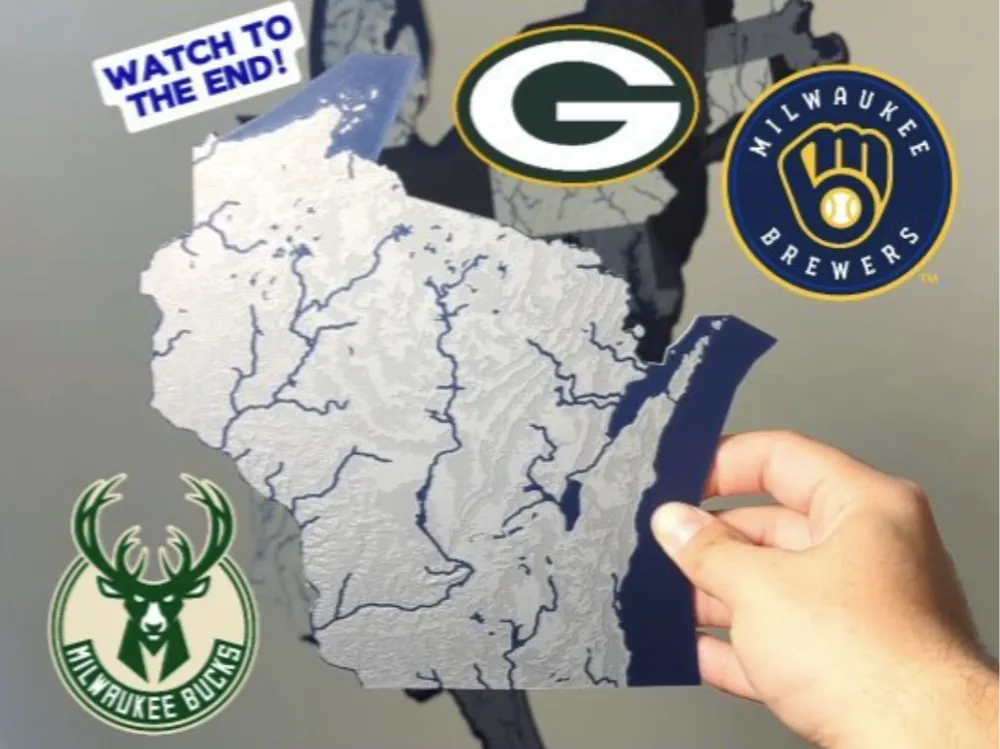 Wisconsin, USA (WI) Topographic Map by Anson Liu MakerWorld