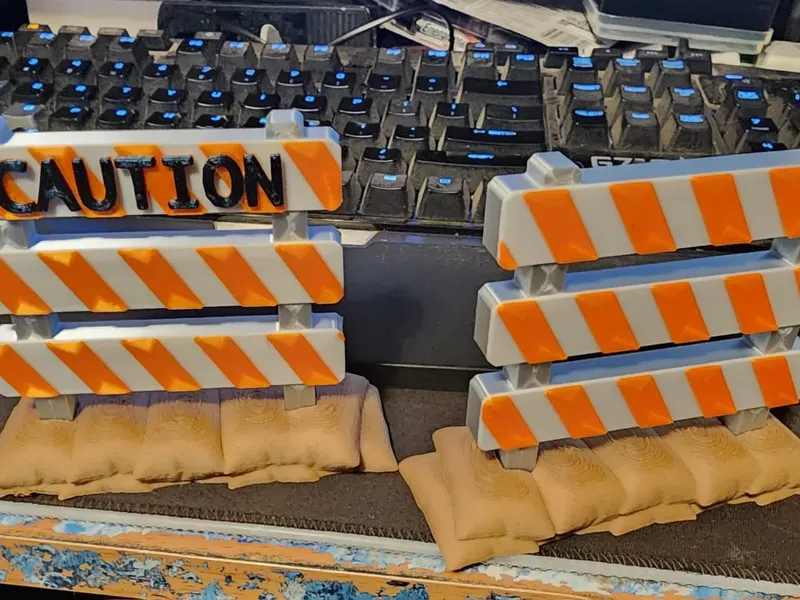 Construction Baracade With Stand