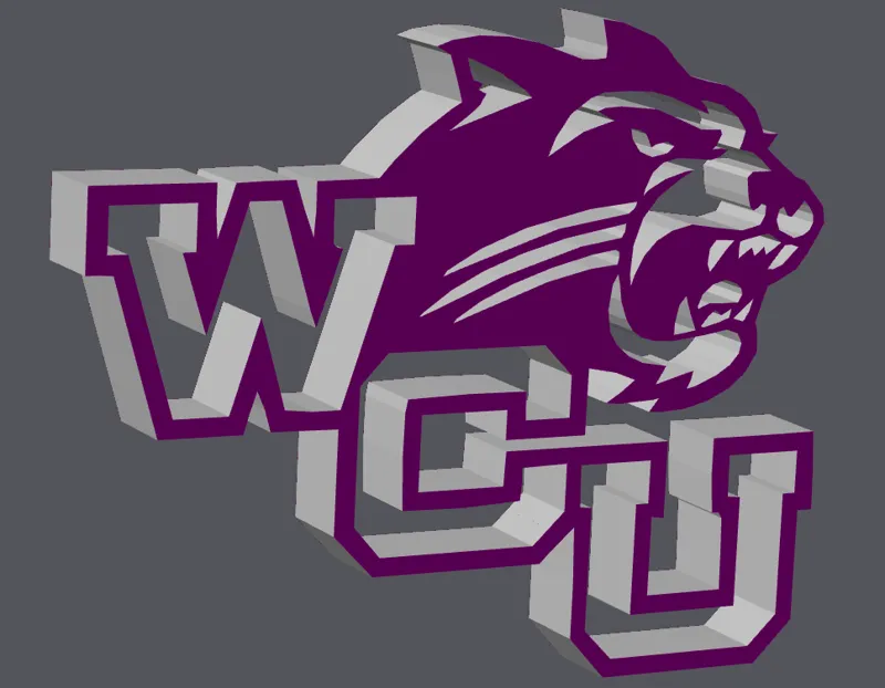 Western Carolina University Logo Purple and White