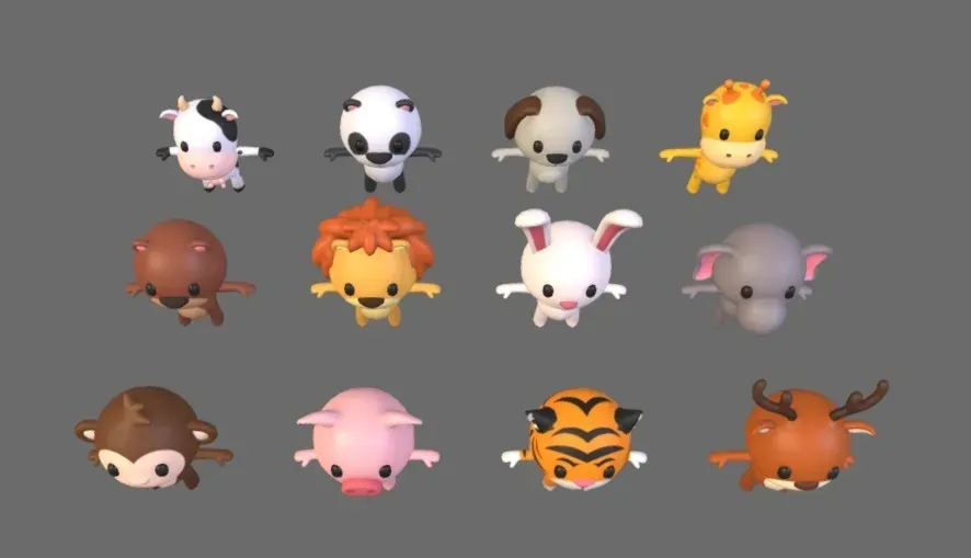 Cartoon Animal Pack by user_3021704869 - MakerWorld