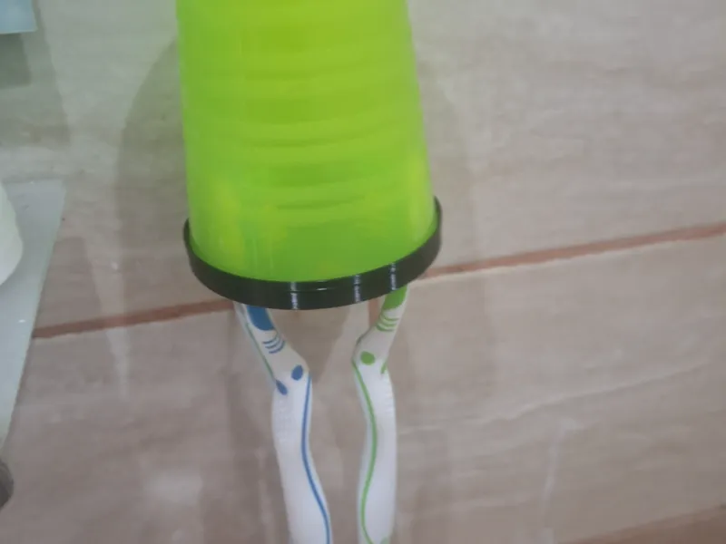 toothbrush holder with cup