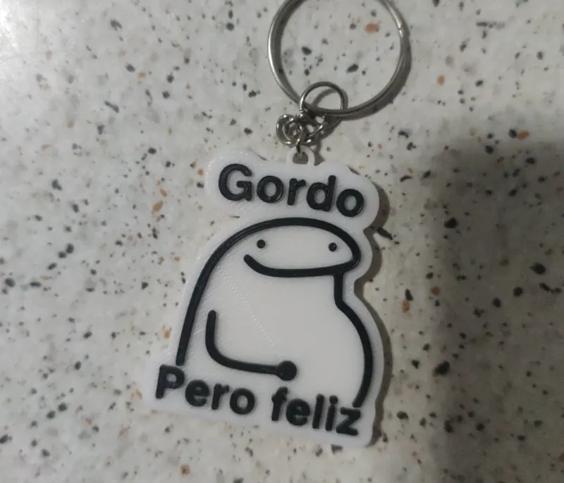 llavero flork gordo pero feliz 