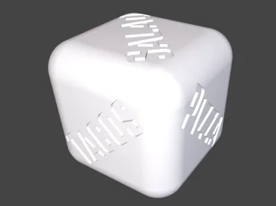 Customizable Six Choices Decider Dice