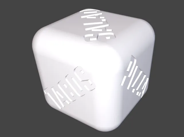 Customizable Six Choices Decider Dice