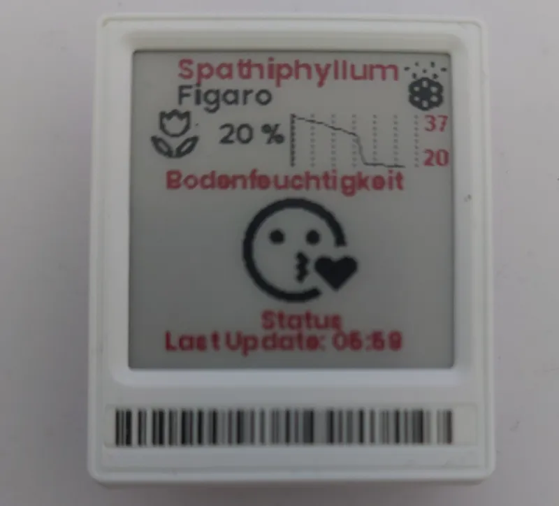 1.54 SoluM E-Paper Price Tag Stand for Flowers