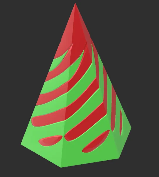six-sided fidget pyramid