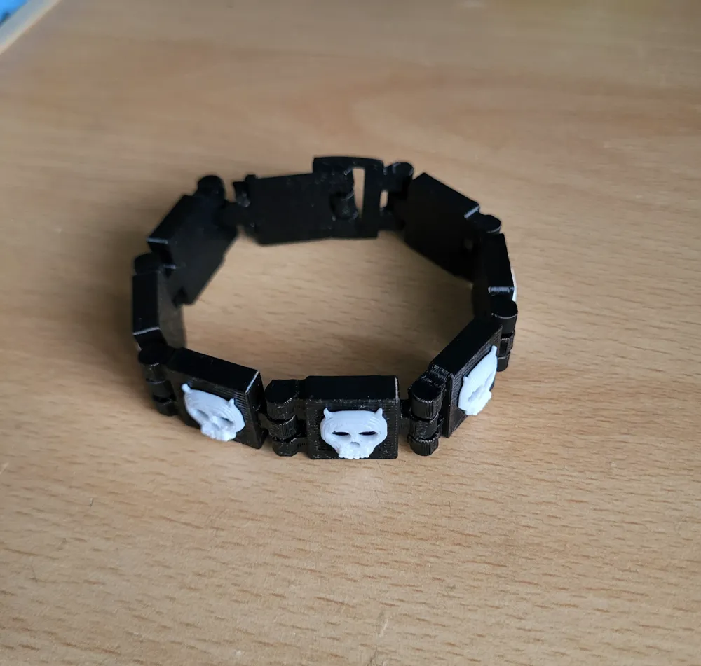 skull bracelet by tomo3D - MakerWorld
