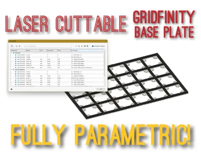 Parametric Laser Cut Gridfinity Base Plate