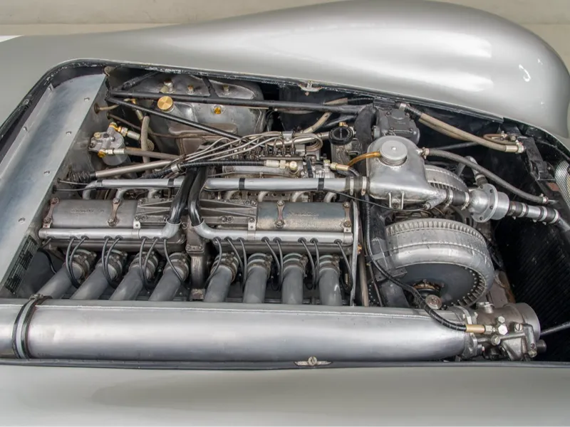 Mercedes w196 model engine keychain