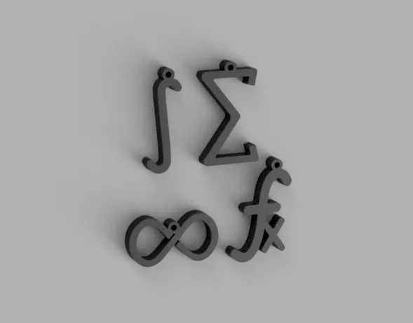 Math earrings for scientist or teachers view 2