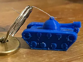 Tank Trouble Tank Keychain