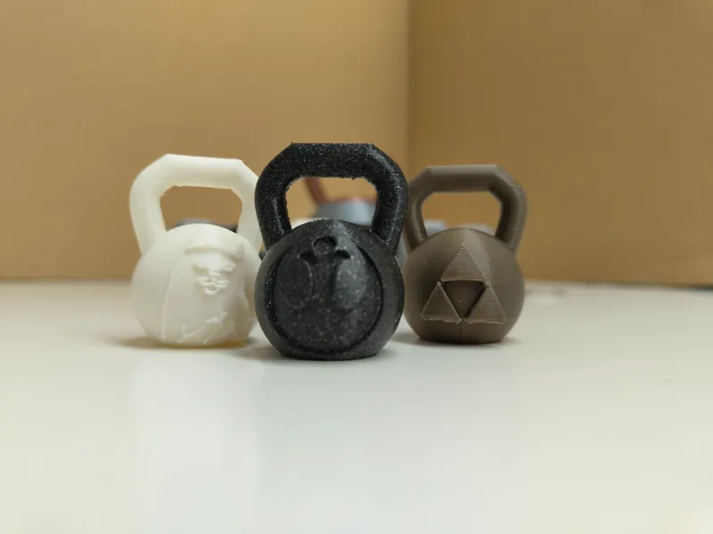 Keychain customizable kettlebell