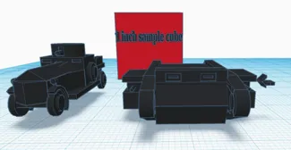 WW1 Board Game Piece (Britain - Early War Tank)
