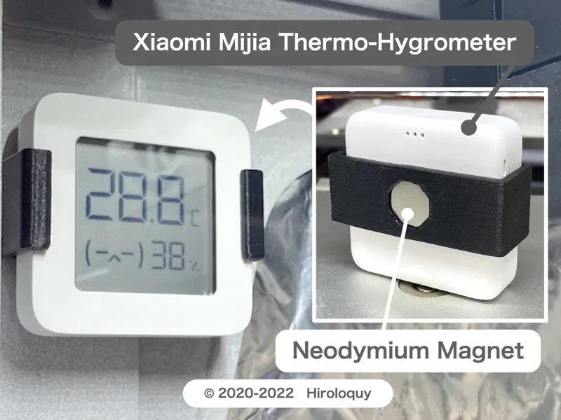 Magnetic Holder for Thermo-Hygrometer (Xiaomi)