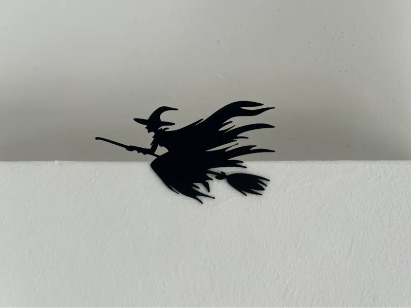 Hangable Witch on a broom 