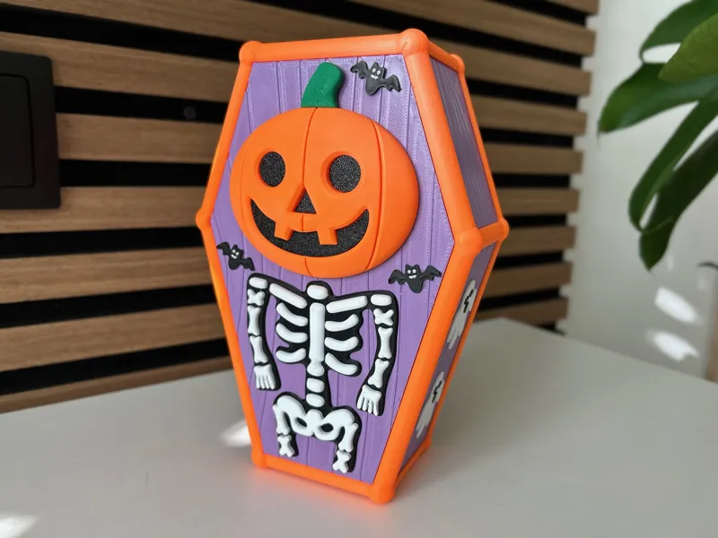 Halloween Candy Coffin Box for Kids (Lockable)